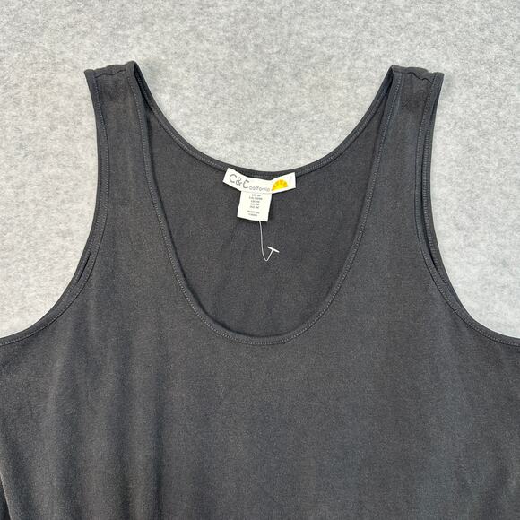 C&C California Sleeveless Wide Leg Jumpsuit with Pockets WMNS M Black Scoop Neck - Picture 4 of 10